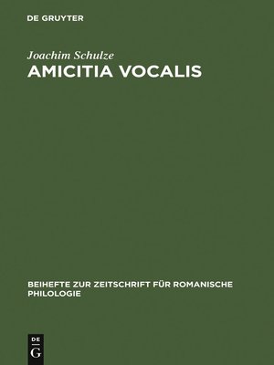 cover image of Amicitia vocalis